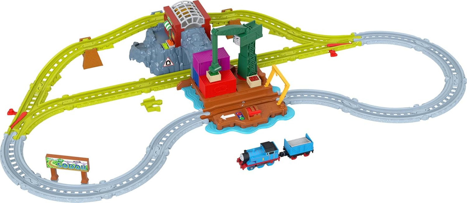Thomas & Friends Cranky’s Dockside Delivery Playset with Thomas & Cargo Car New