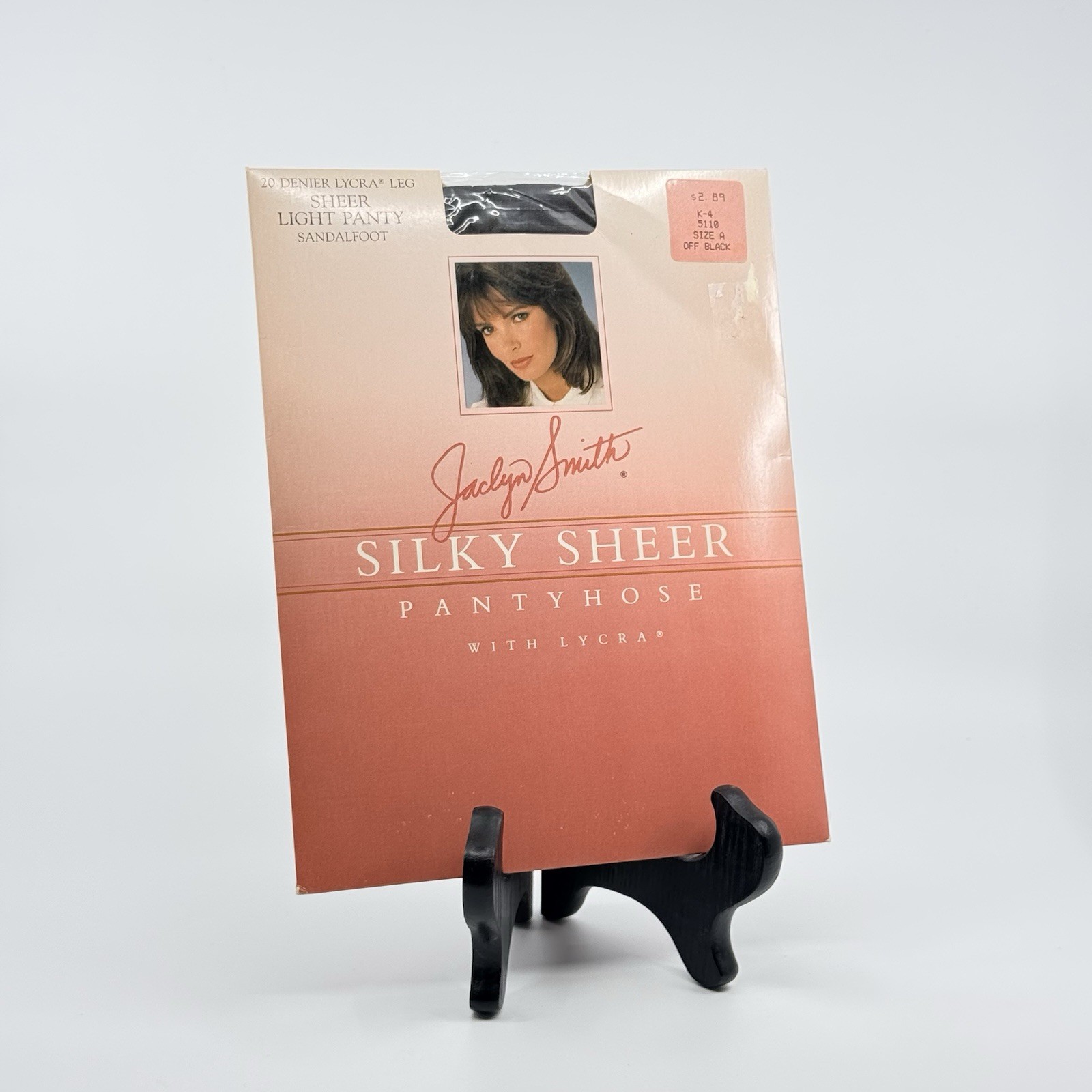 Vintage Jaclyn Smith Silky Sheer Pantyhose Lycra Size A Off Black NWT USA Vintage Jaclyn Smith Silky Sheer Pantyhose Lycra Size A Off Black NWT USA