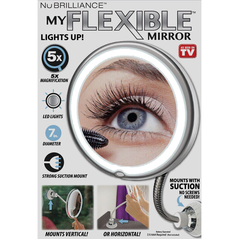 MY FLEXIBLE MIRROR 10X MAGNIFICATION 7” MAKE UP ROUND VANITY FLEXIBLE MIRROR MY FLEXIBLE MIRROR 10X MAGNIFICATION 7” MAKE UP ROUND VANITY FLEXIBLE MIRROR