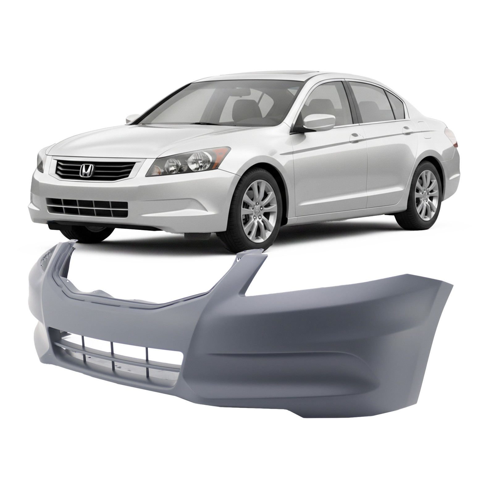 2011-2012 Honda Accord Sedan Primed Front Bumper Cover HO1000278 04711TA0A91ZZ