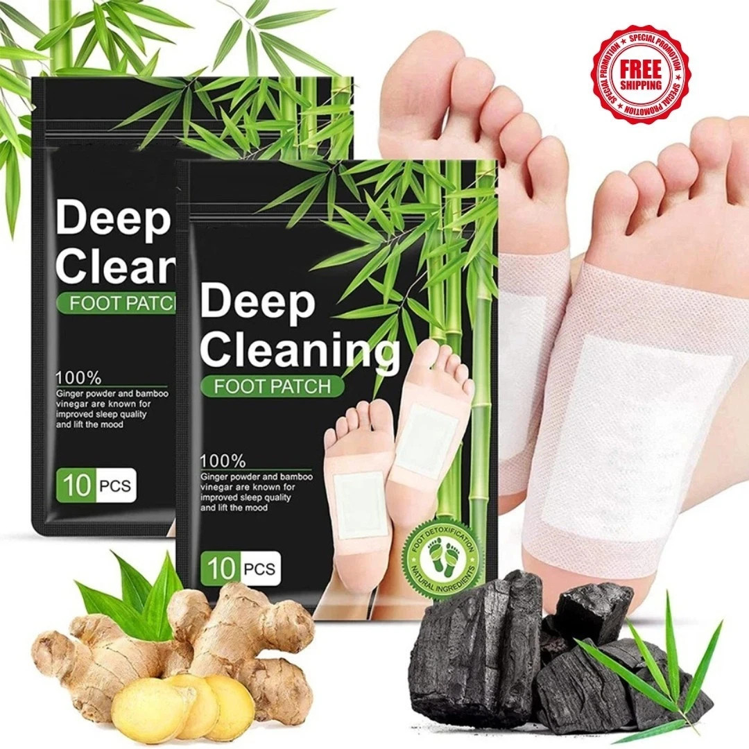 100PCS Organic Herbal Detox Foot Pads Stress Pain Relief Sleep Deep Cleansing