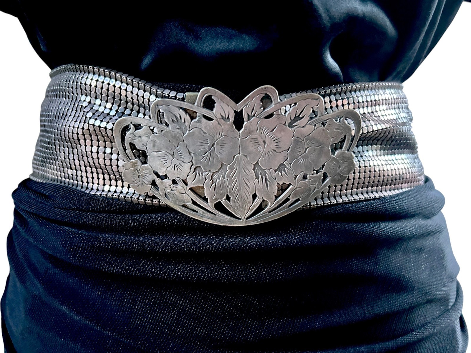 UNIQUE RARE VINTAGE ART NOUVEAU ART DECO MESH BELT
