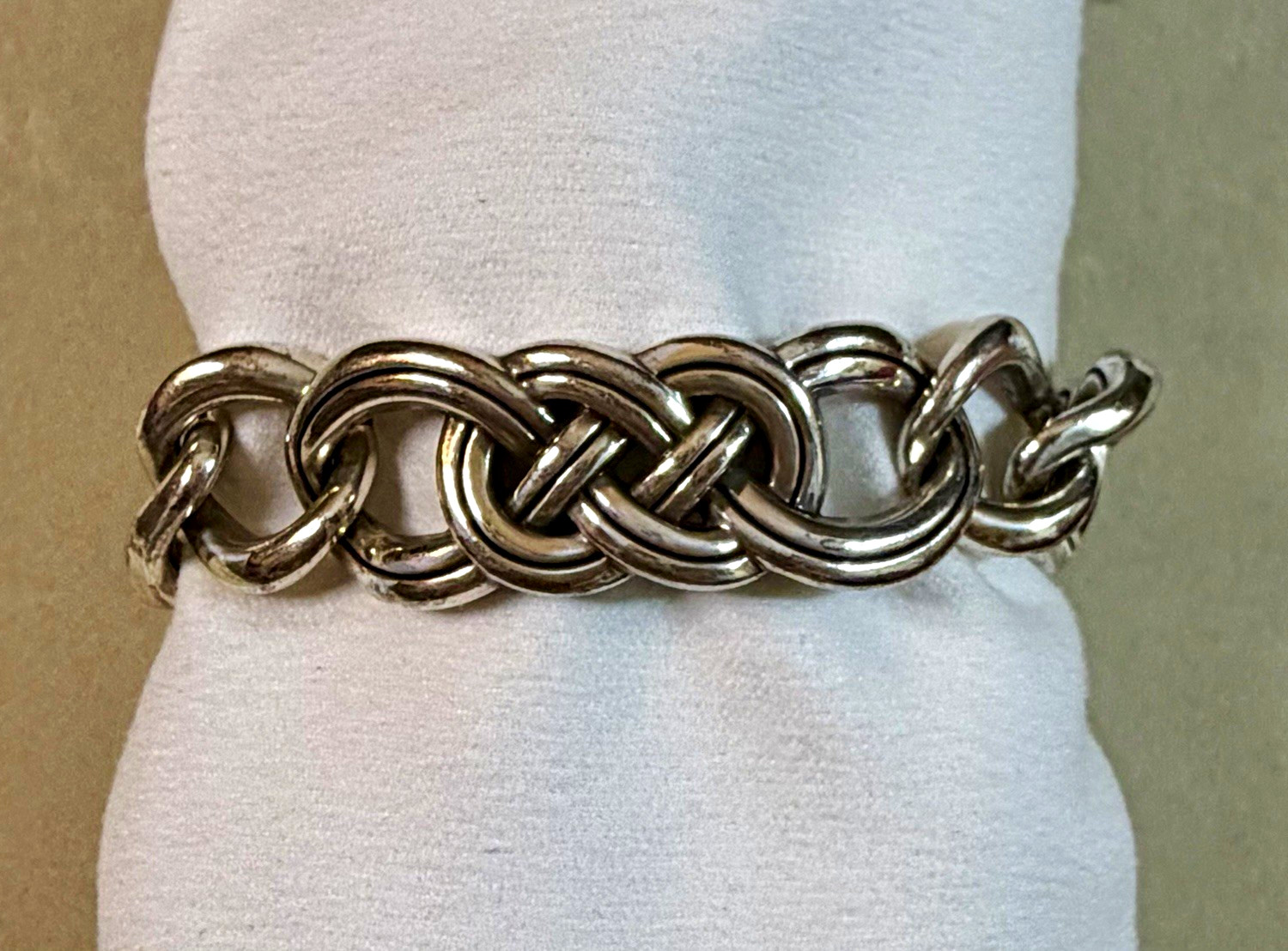 Brighton Interlok Unity Link Celtic Knot Fold Over Clasp Bracelet