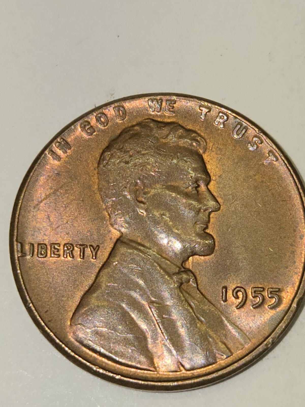 1955 Double Die Obverse L on Rim ERROR 2.86 Grams Weight