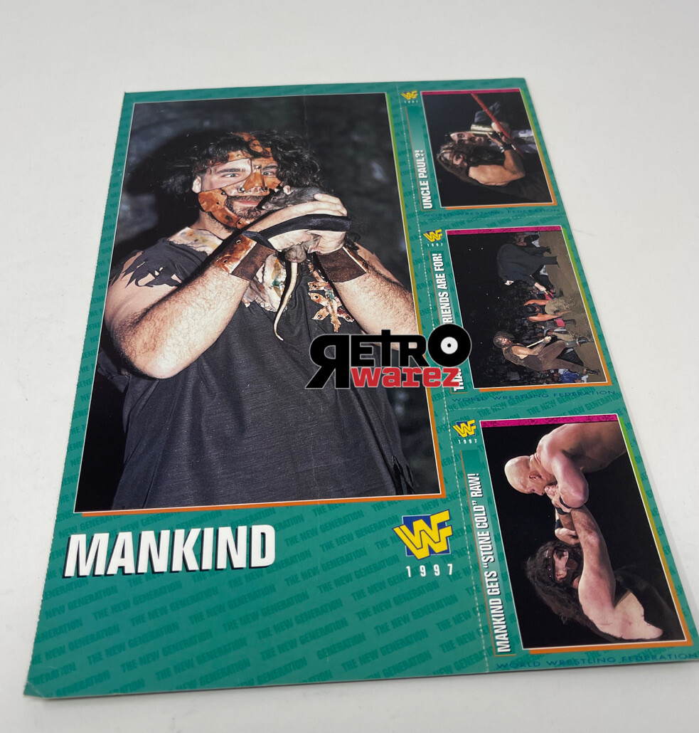 1996 WWF Magazine Uncut Card Sheet # 70-72 wwe Mankind Nick Filet Steve Austin . 1996 WWF Magazine Uncut Card Sheet # 70-72 wwe Mankind Nick Filet Steve Austin .
