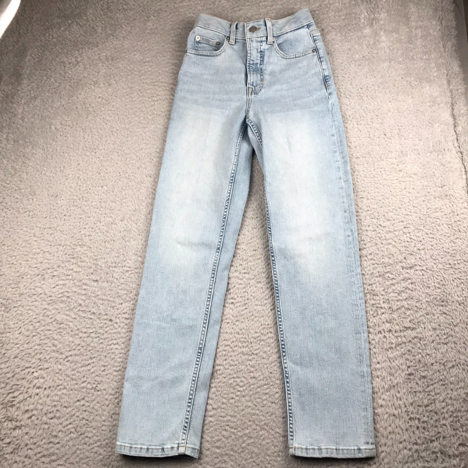 Spanx SPANXsculpt ReDefine Slim Straight Jeans Womens 0 Light Wash Denim NEW