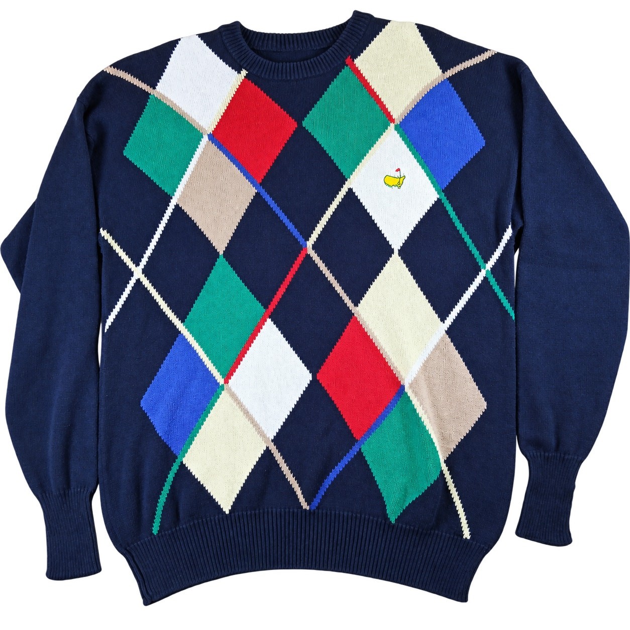 Vintage Slazenger Augusta National Masters Argyle Crewneck Golf Sweater