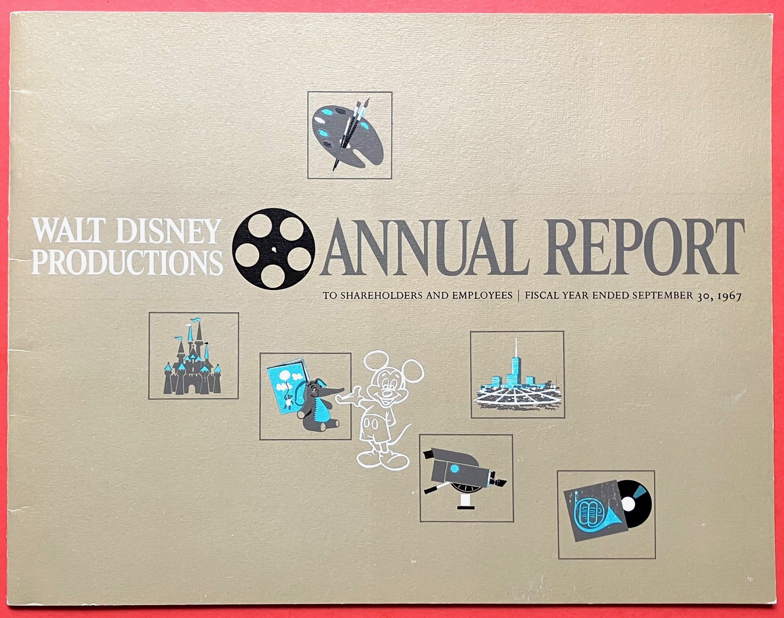 September 1967. WALT DISNEY Productions ANNUAL Report. Very Fine