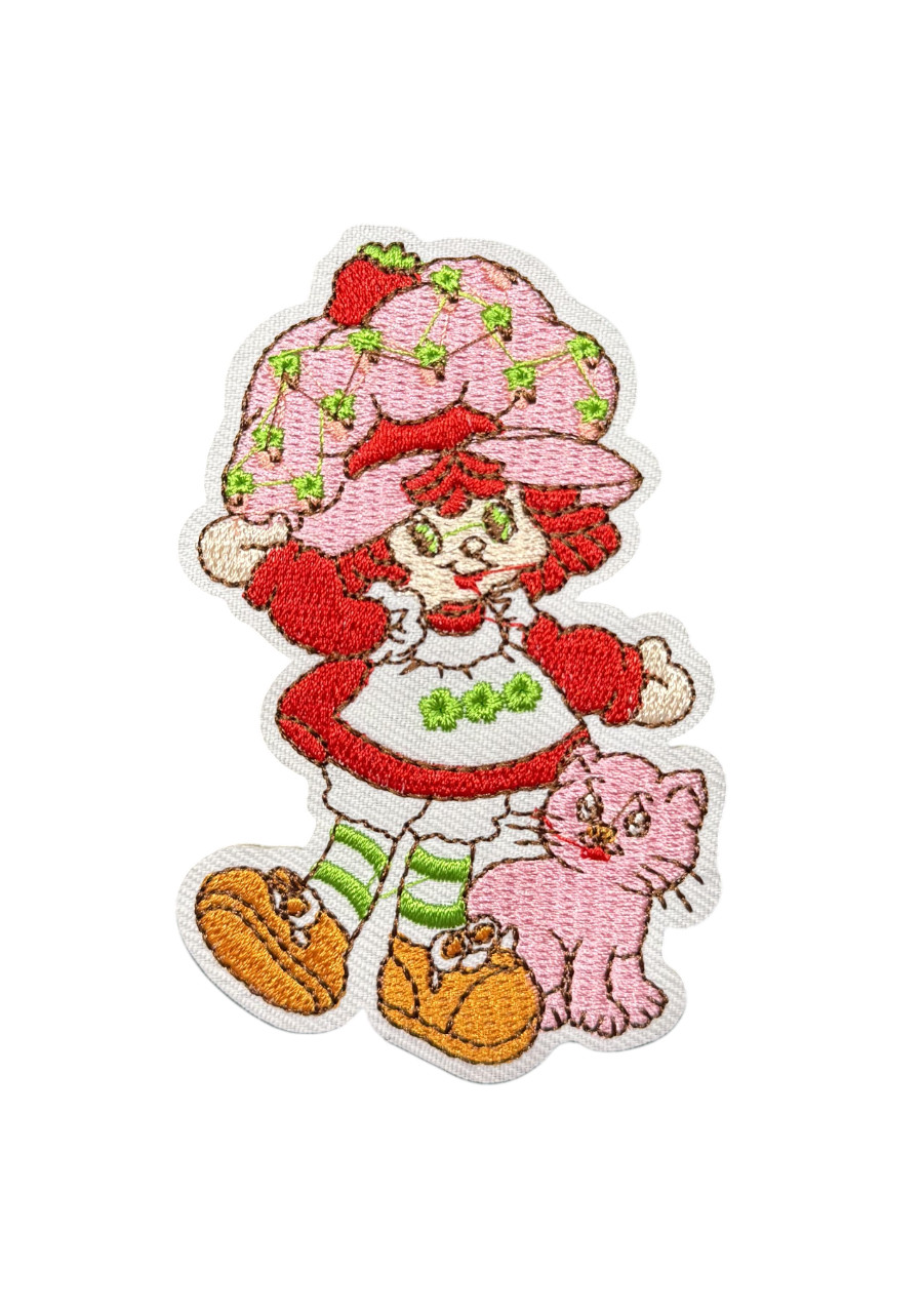 Strawberry Shortcake Cartoon 1980s Patch, Iron On/Sew On
