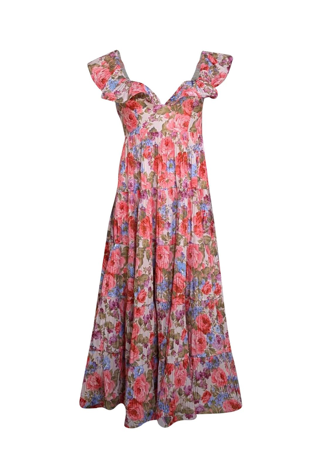 Beulah - Pink & Multicolor Floral Maxi Dress Sz XS