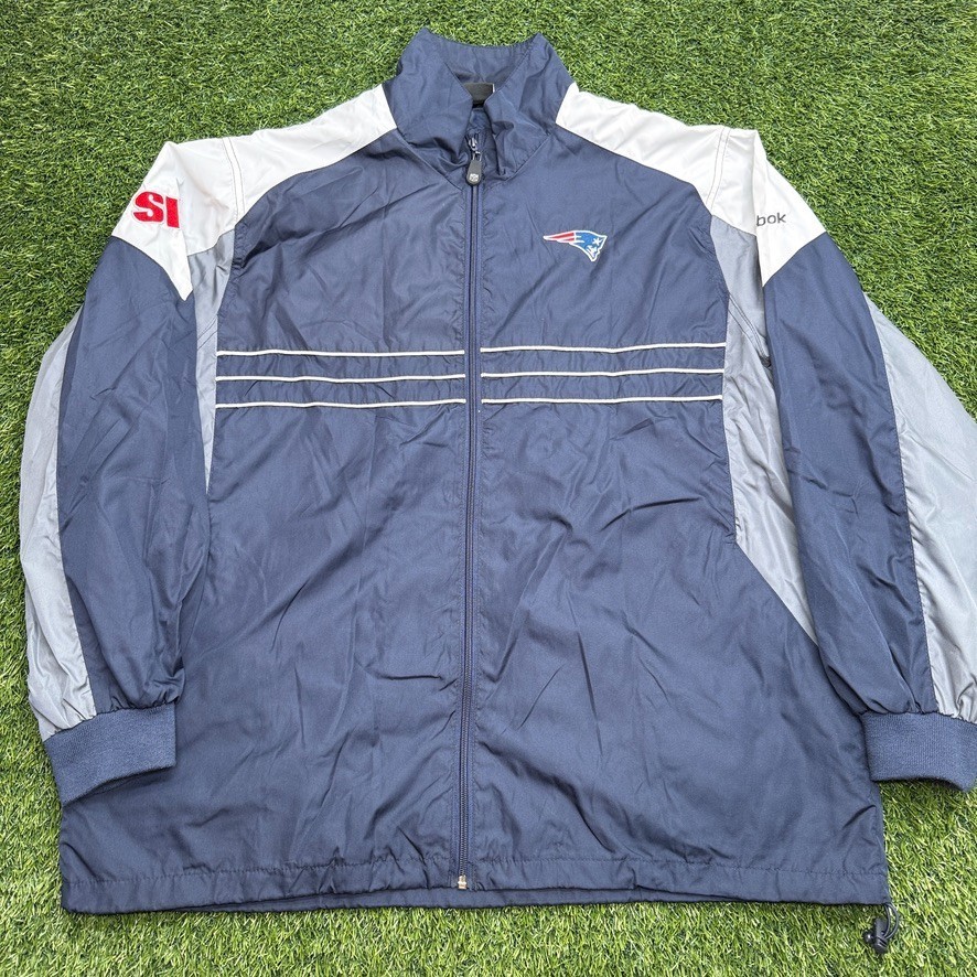 Vintage New England Patriots Windbreaker Mens XL NFL Full Zip Football Sports Vintage New England Patriots Windbreaker Mens XL NFL Full Zip Football Sports