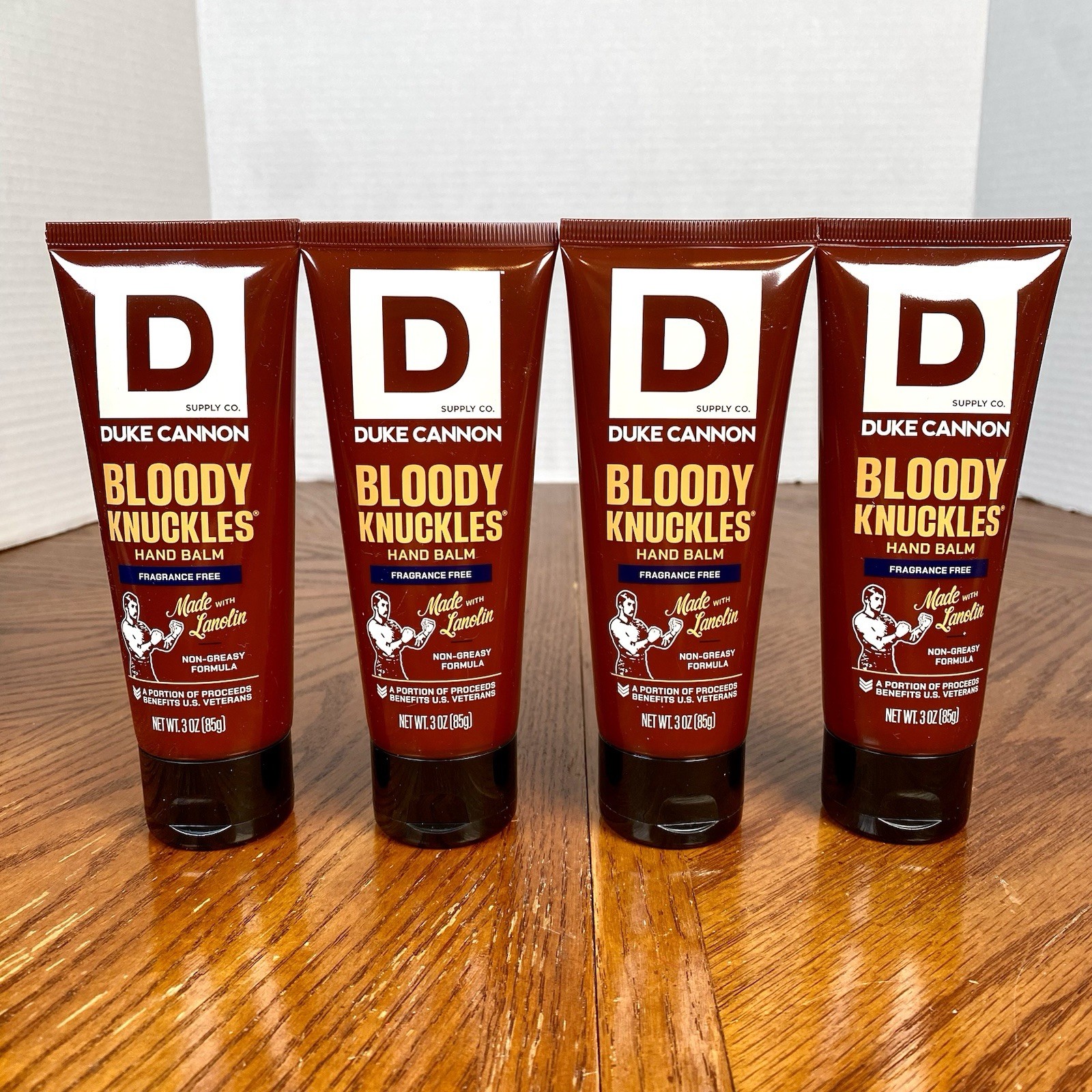 Lot of 4 ~ Duke Cannon BLOODY KNUCKLES 3 oz Hand Cream ~ Hand Repair Tube Lot of 4 ~ Duke Cannon BLOODY KNUCKLES 3 oz Hand Cream ~ Hand Repair Tube