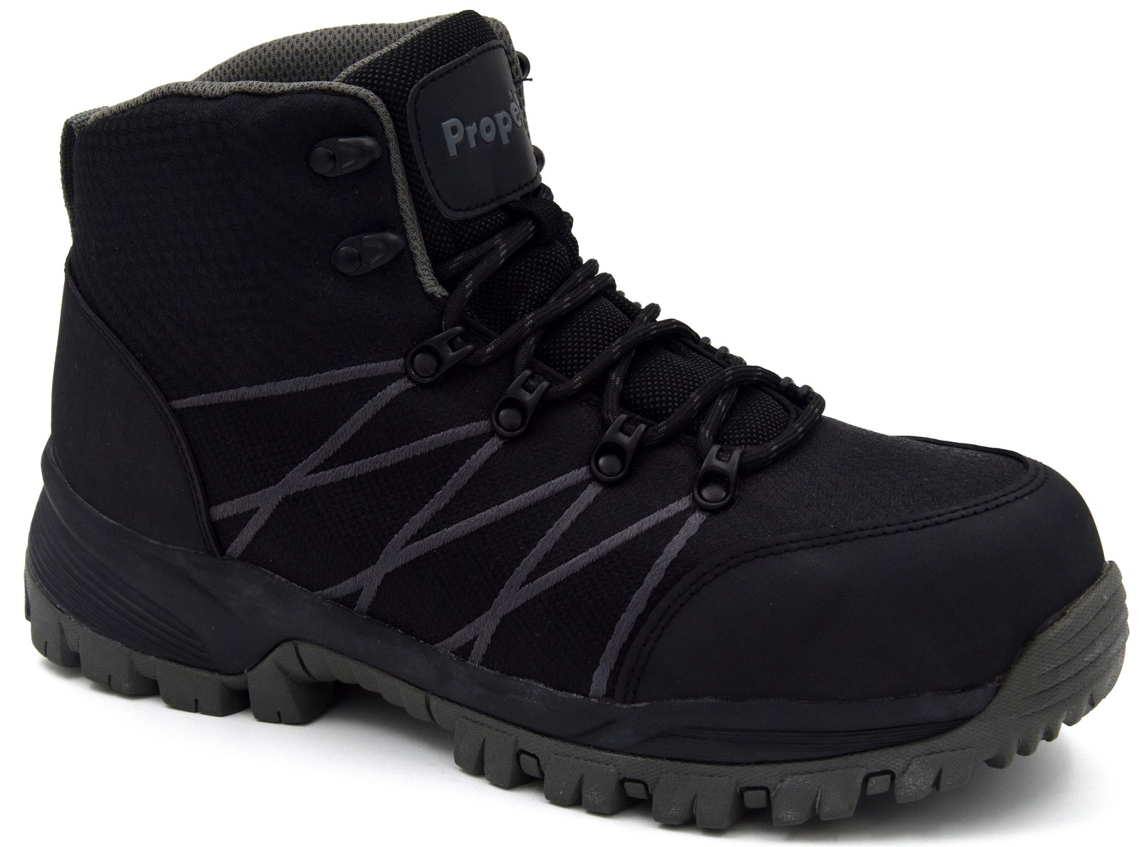 Propet Men\'s Traverse Composite Toe Waterproof Work Boot MBU042BK Black