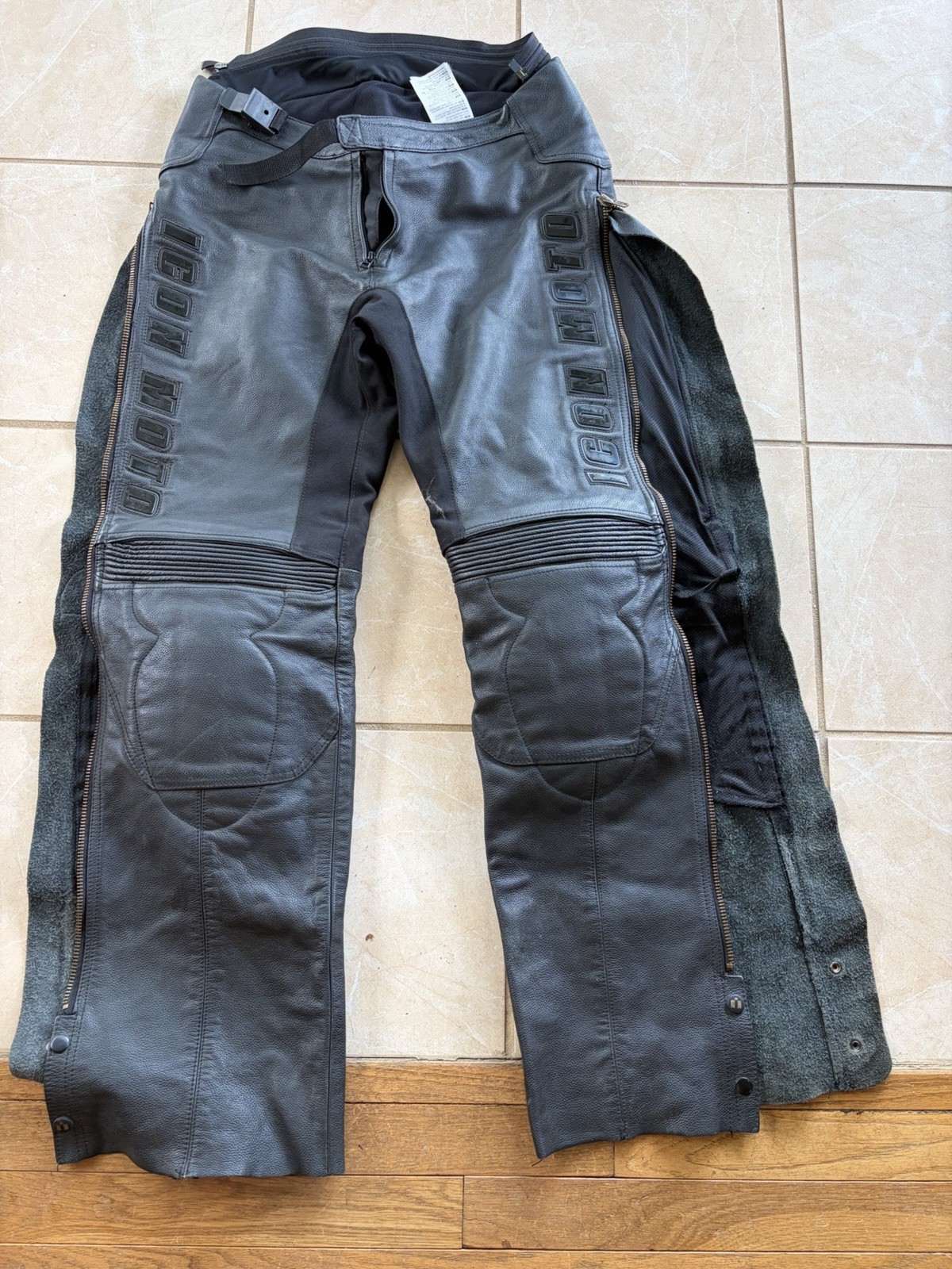 Icon Moto Automag Heavy Leather Overpants 32”