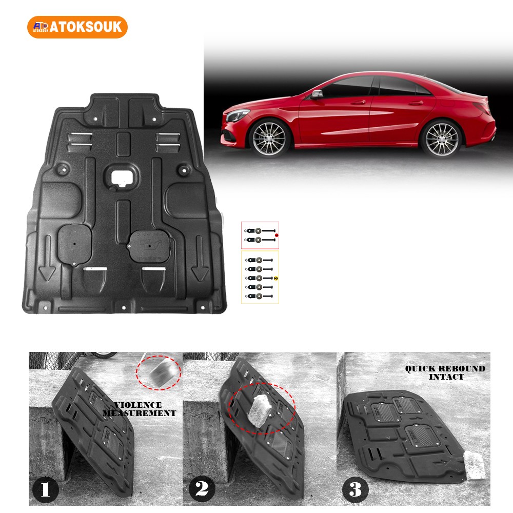 Engine Skid Plate For 2014-2019 Benz CLA250 Under Splash Shield Heavy Duty