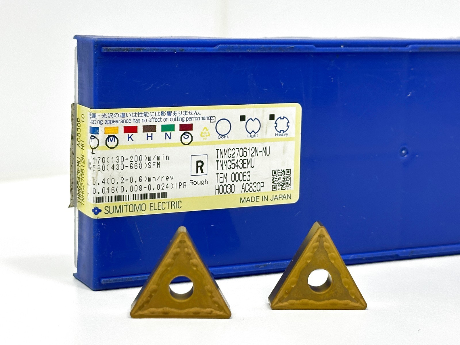 Sumitomo TNMG543EMU TNMG270612N-MU | New Carbide Inserts | Grade AC830P | 2pcs