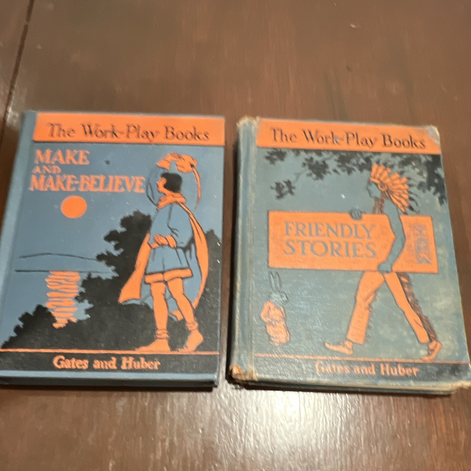 1934 Work-Play Books Lot of 2 Gates Huber Kate Seredy Vintage School Readers
