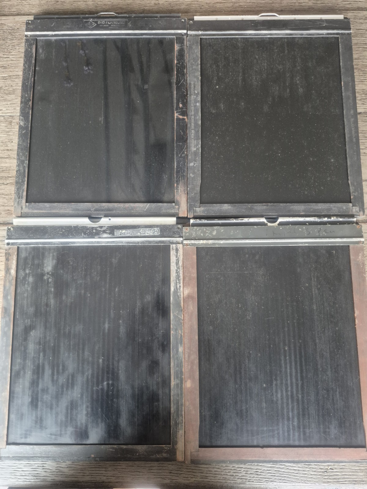 Lot of 4 Vintage Photography 8x10 Film Plate Holder Kodak Agfa Ansco Mixed Lot of 4 Vintage Photography 8x10 Film Plate Holder Kodak Agfa Ansco Mixed