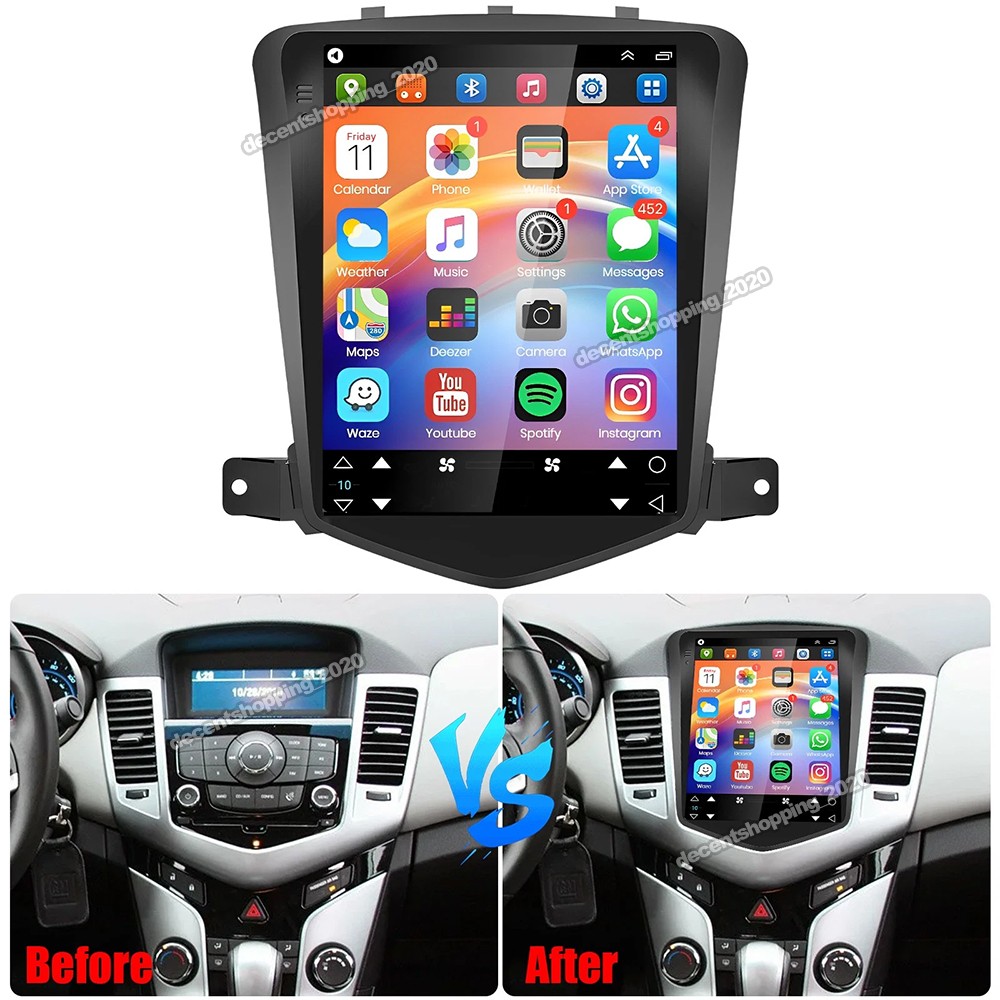 Car Apple Carplay Radio For Chevy Cruze 2009-2015 Android 15.0 GPS Stereo Player