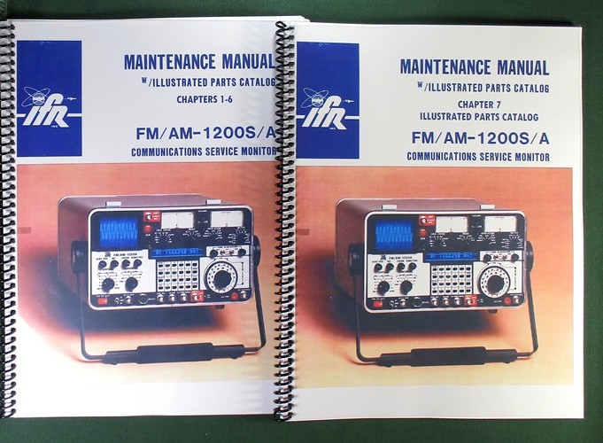 IFR FM/AM 1200S/A COMMUNICATIONS MONITOR SERVICE MANUAL w/11x17
