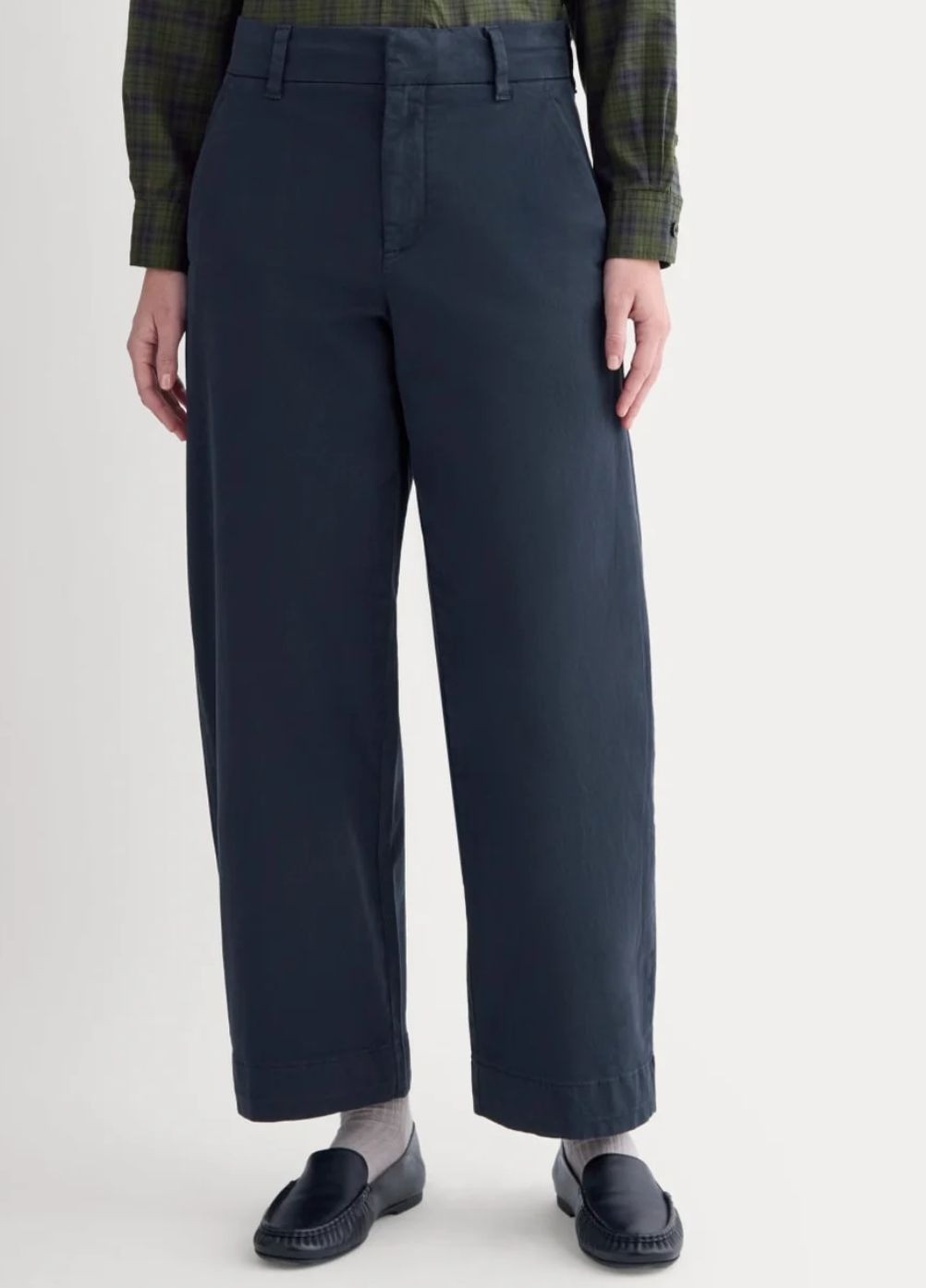 Everlane Cotton Twill Chino Pants Women\'s Size 0 in Navy Blue New With Tags