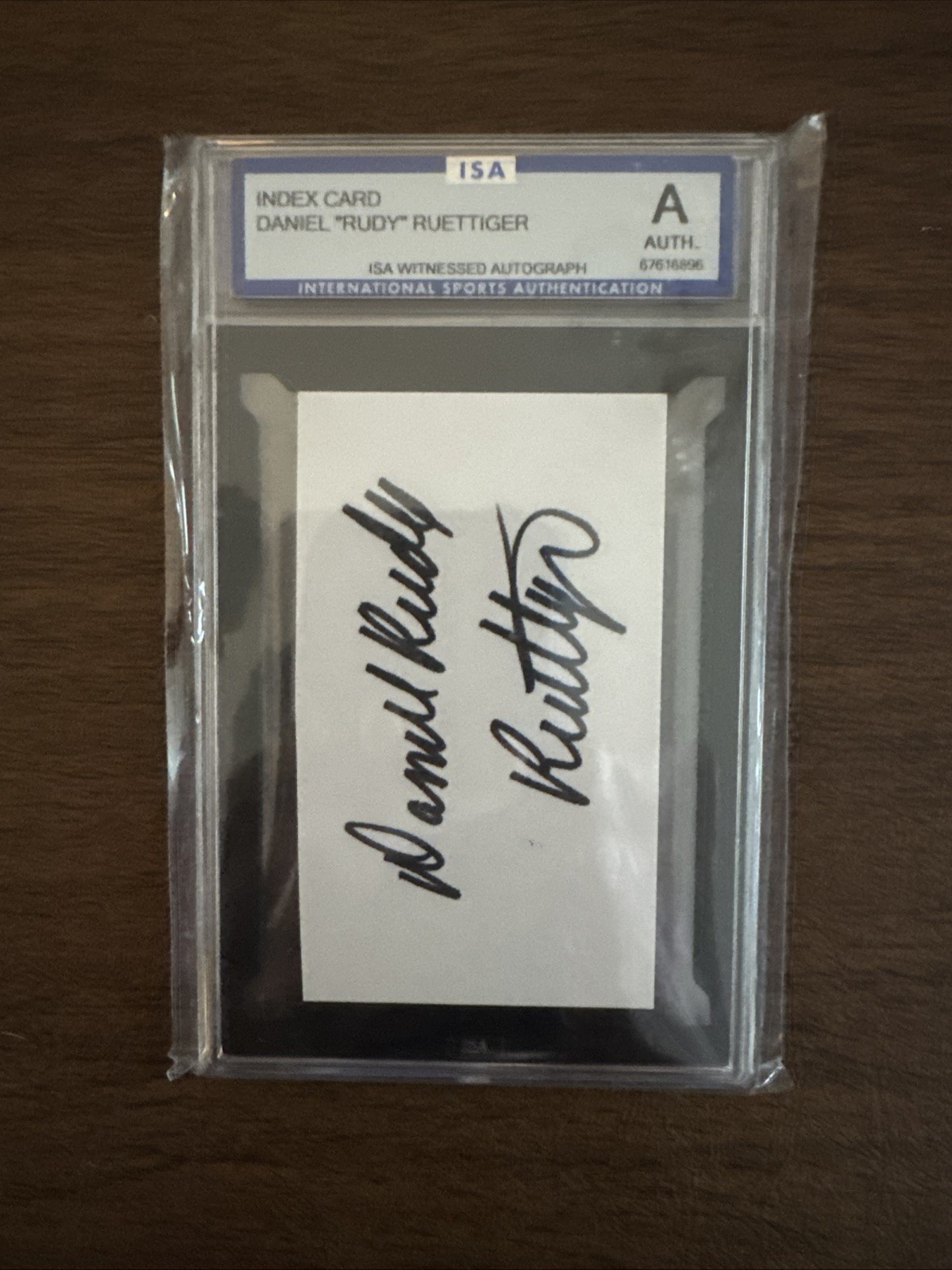 Daniel Rudy Ruettiger Authentic Auto Authograph Signed