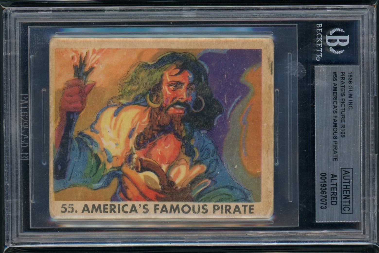 1936  Gum Inc -R109 - Card #55 - Capt. Edward Teach / Blackbeard Beckett AA