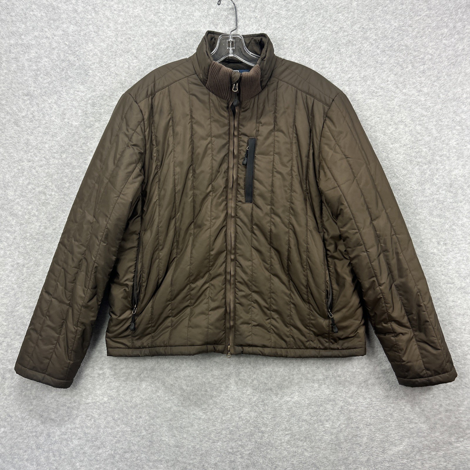 Vintage Polo Ralph Lauren Jacket Mens Large Brown Puffer Quilted Fleece Lined Vintage Polo Ralph Lauren Jacket Mens Large Brown Puffer Quilted Fleece Lined
