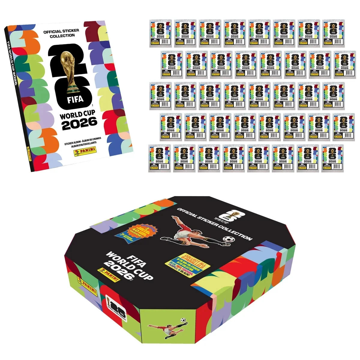 PANINI Soccer FIFA WORLD CUP 2026 Sticker Stadium Box 40 Packs Hard Cover [NEW]