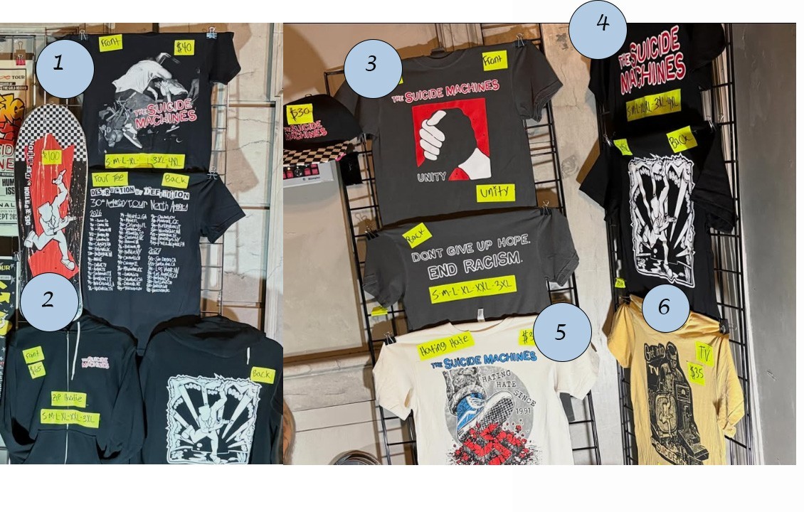 The Suicide Machines North America Tour Concert Shirt Merch Reprint