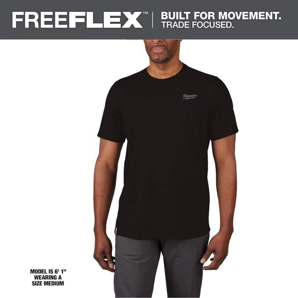 Milwaukee Men\'s Large Black Cotton/Polyester Short-Sleeve Hybrid Work T-Shirt