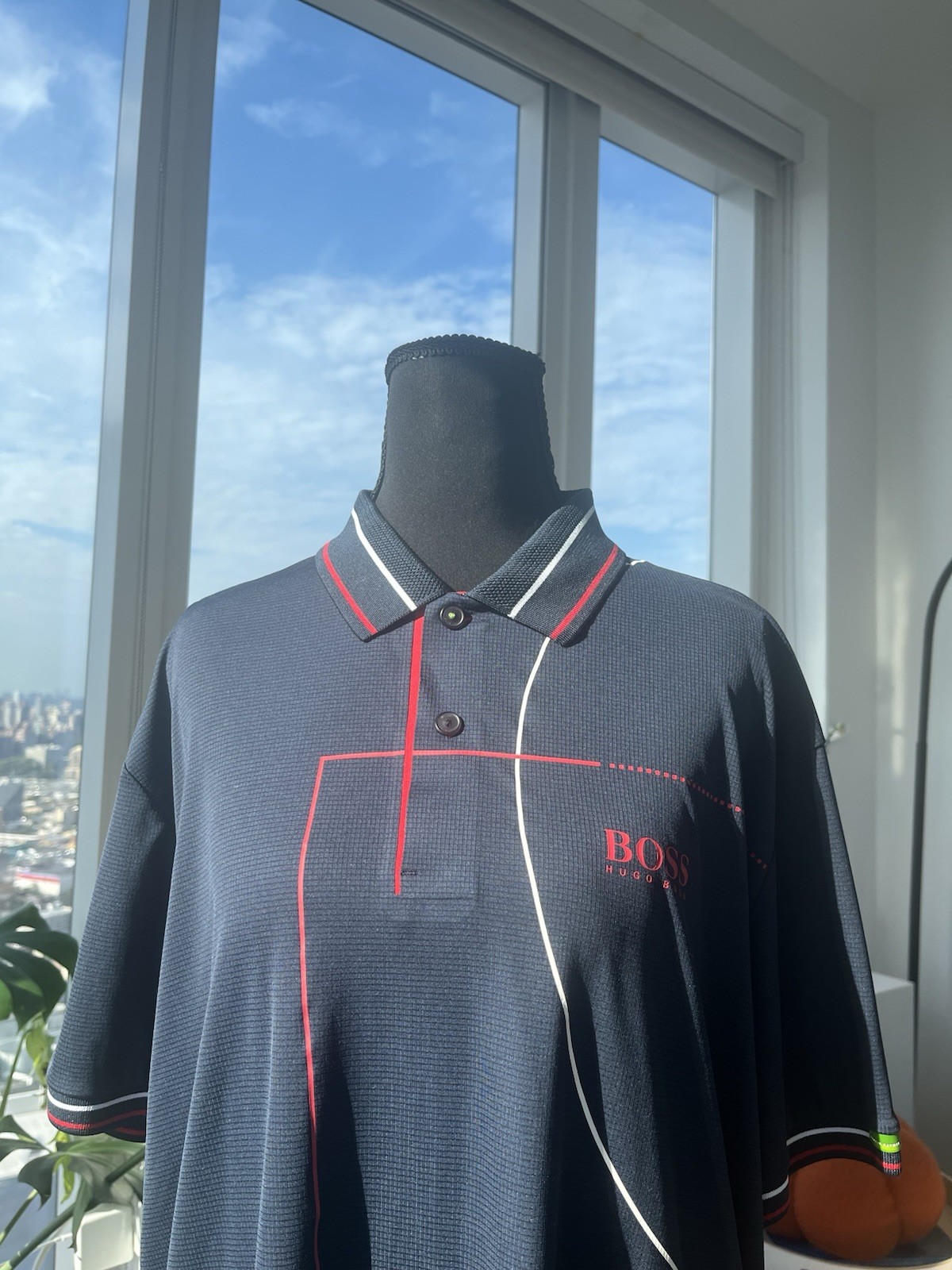 Hugo Boss Martin Kaymer Golf Polo Modern Fit Men XXL Stretch Poly Blend Navy