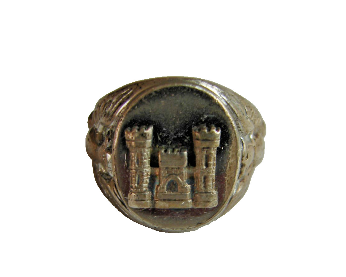 Rare WWII US Army Corps of Engineers 1943-1945 Sterling Silver Ring Size 9 Rare WWII US Army Corps of Engineers 1943-1945 Sterling Silver Ring Size 9