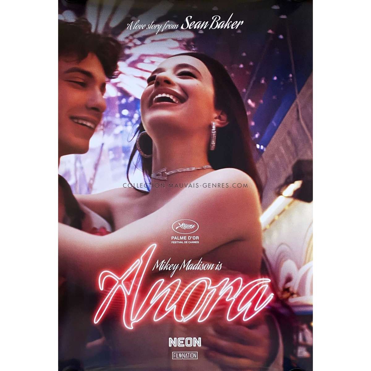 ANORA U.S Movie Poster Teaser - 27x40 in. - 2024 - Sean Baker, Mikey Madison