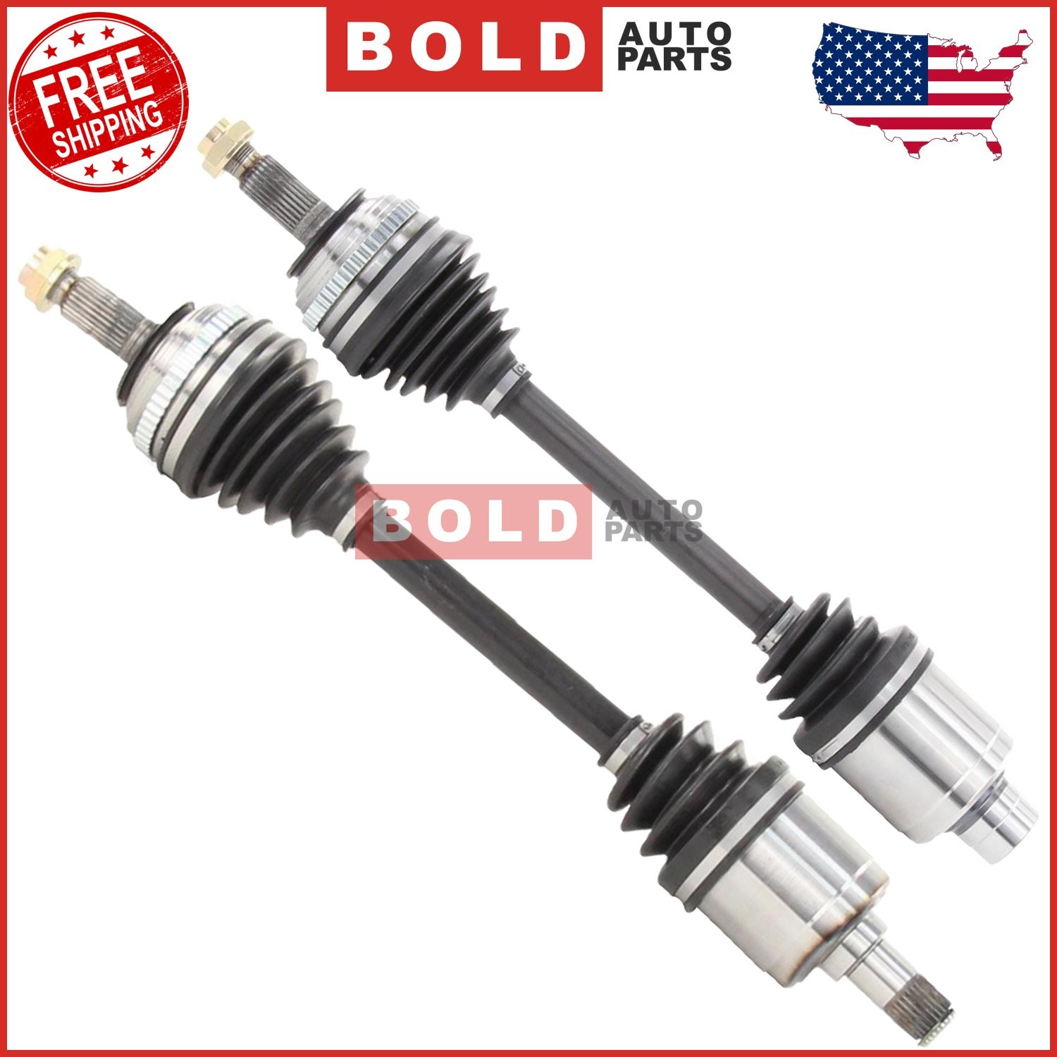 TrakMotive Front CV Axle Shafts Assemblies Set For Acura Integra Honda Civic JP