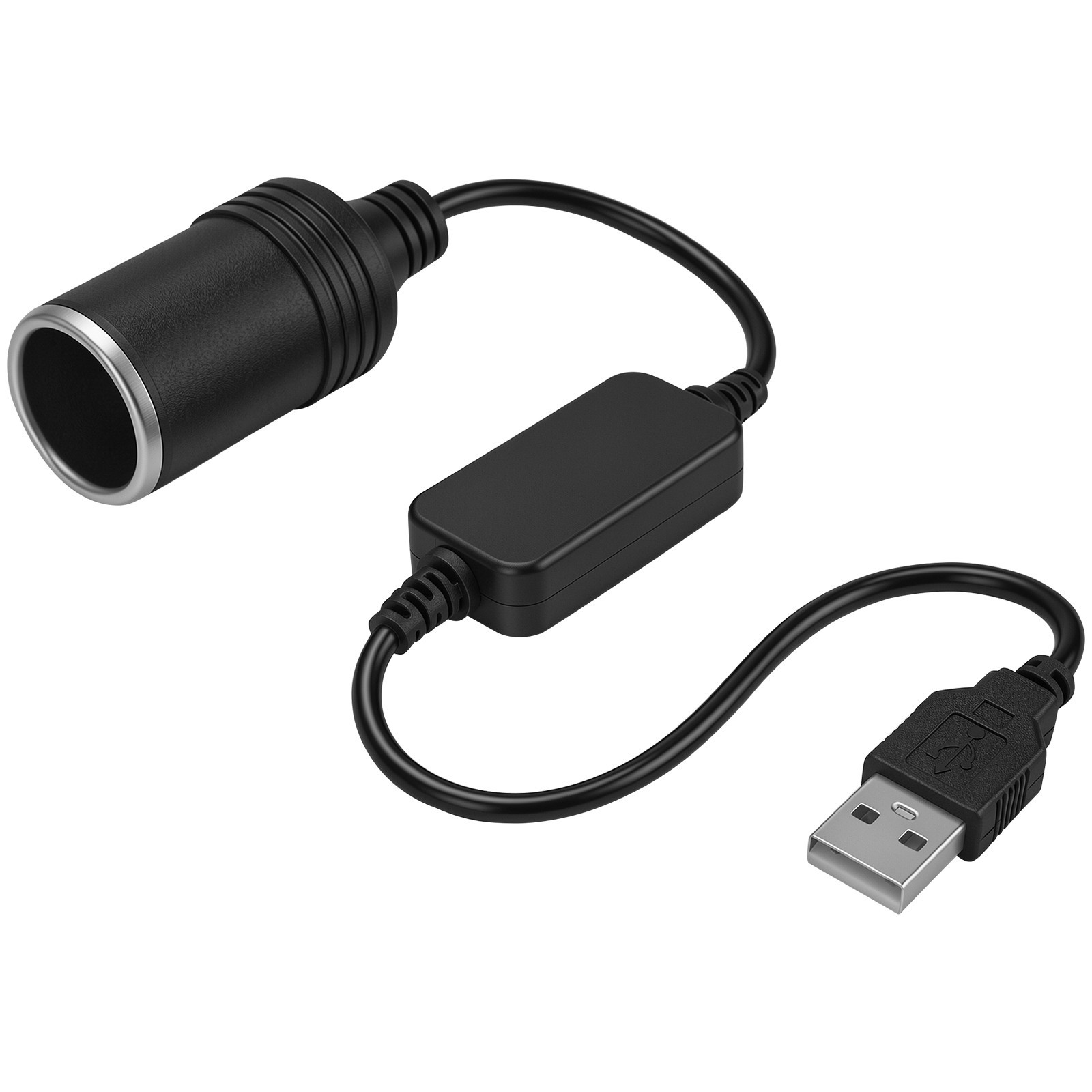 Portable USB to 12V Cigarette Lighter Adapter for Car RV Motorcycle Boat For Car