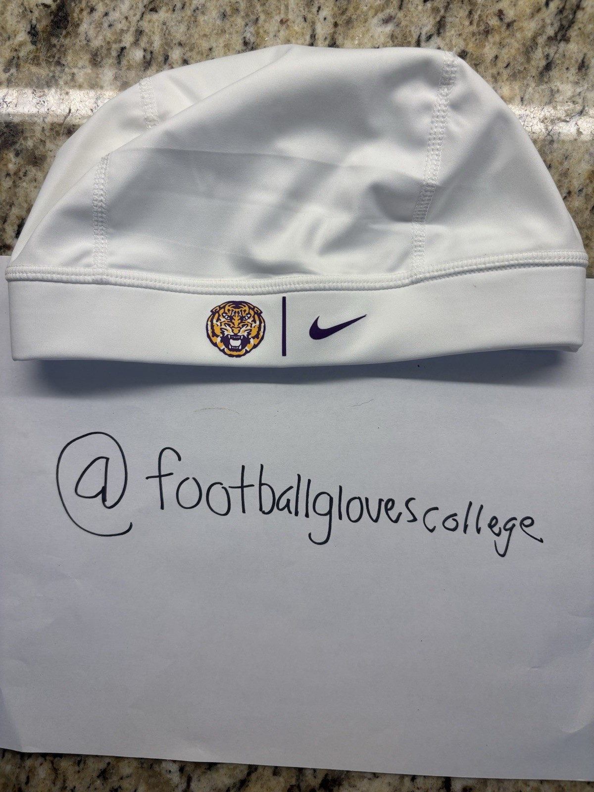 LSU Tigers White Nike Skull Cap Football 
