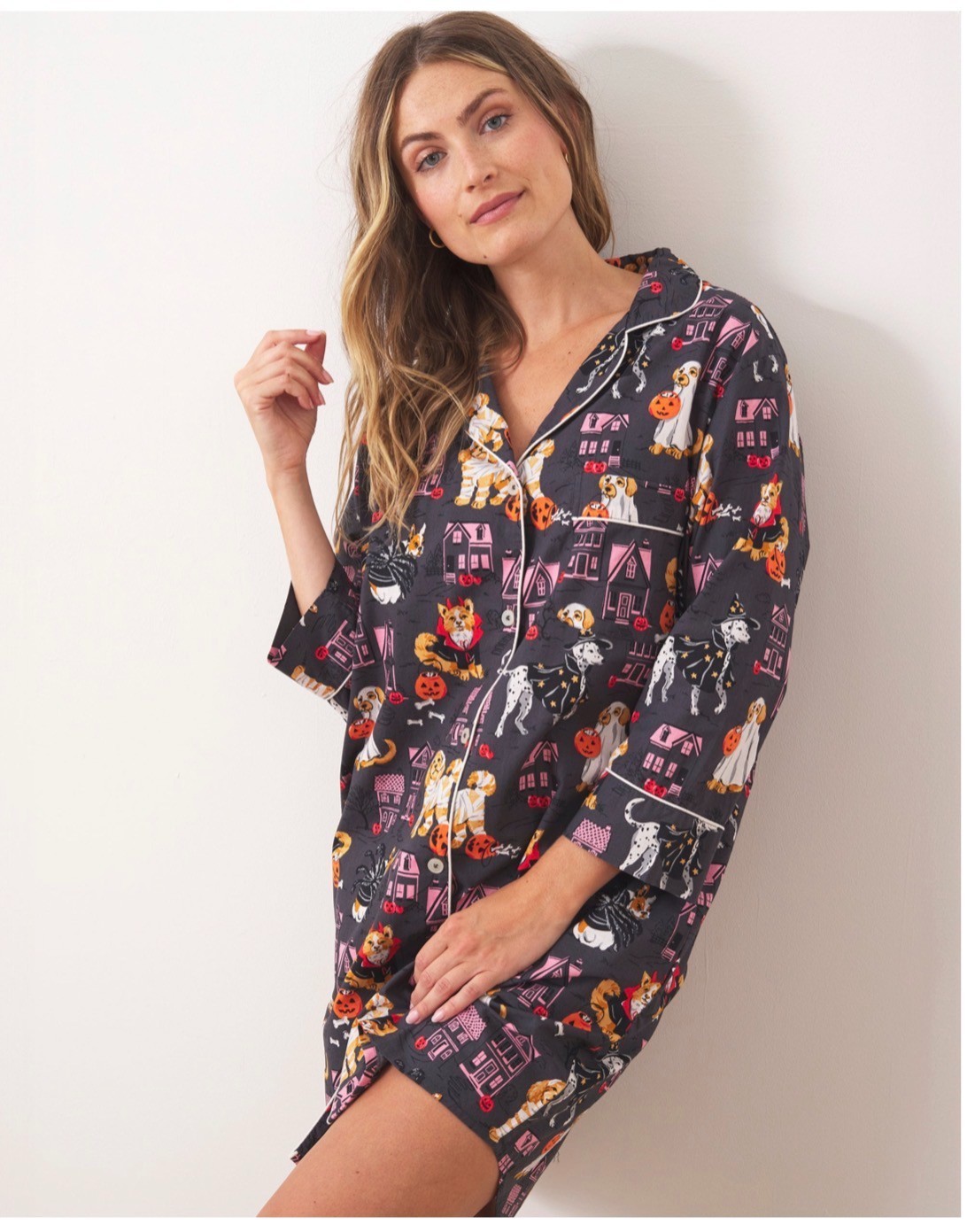 NWT Printfresh Howloween Night Sleep Shirt Size Small Color Moon Rock NWT Printfresh Howloween Night Sleep Shirt Size Small Color Moon Rock