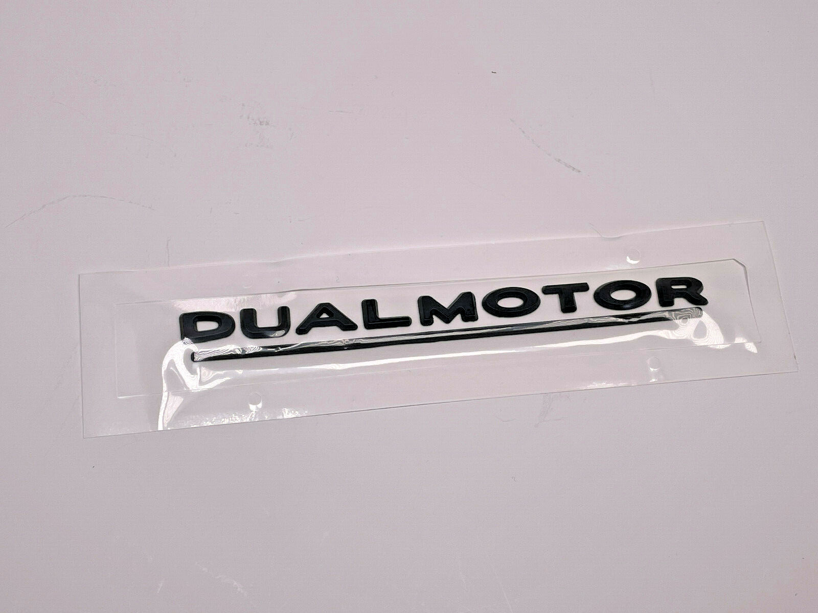 Tesla DUAL MOTOR Emblem MATTE BLACK Model 3 & Y Rear Lid Trunk Emblem Logo Badge