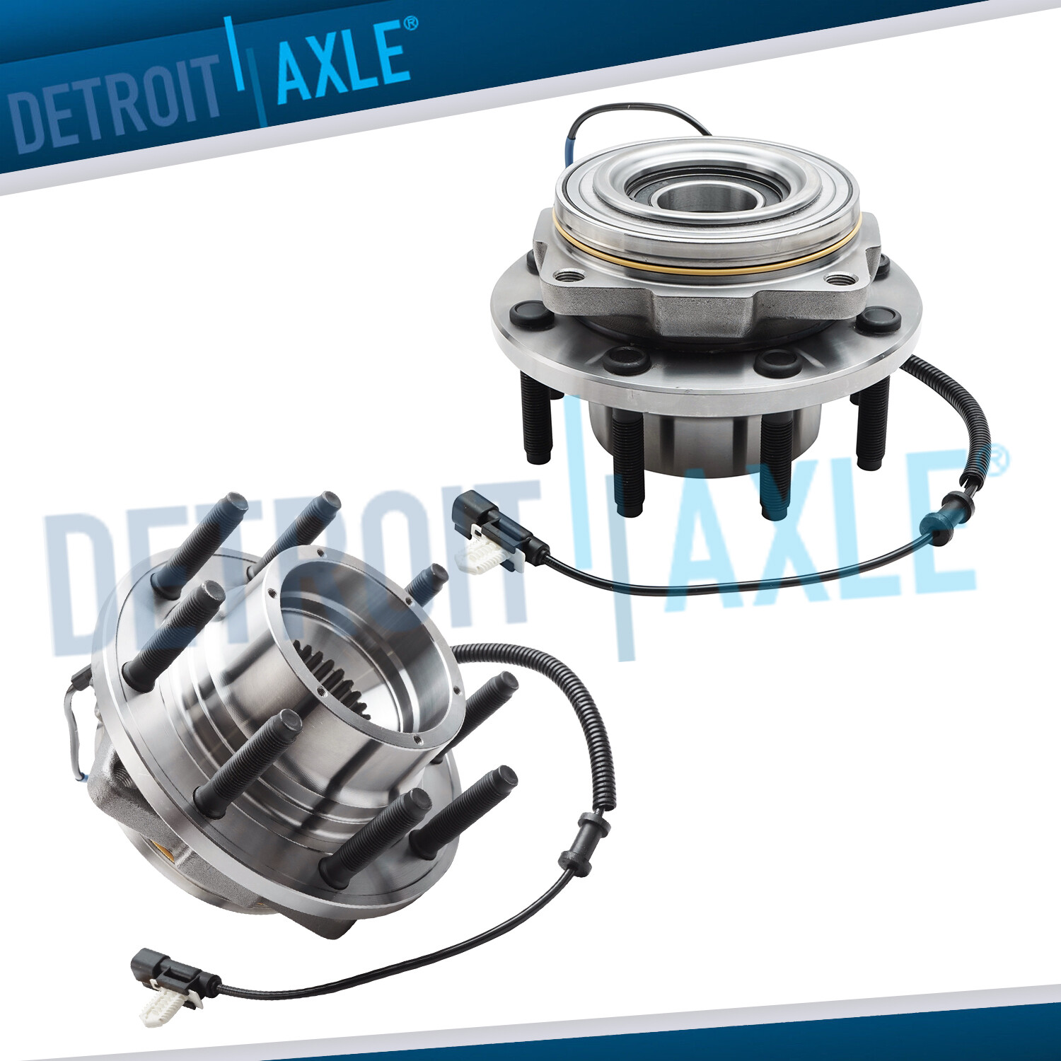 4WD Front Wheel Bearings Hubs for 2011 - 2016 Ford F-250 F-350 Super Duty SRW