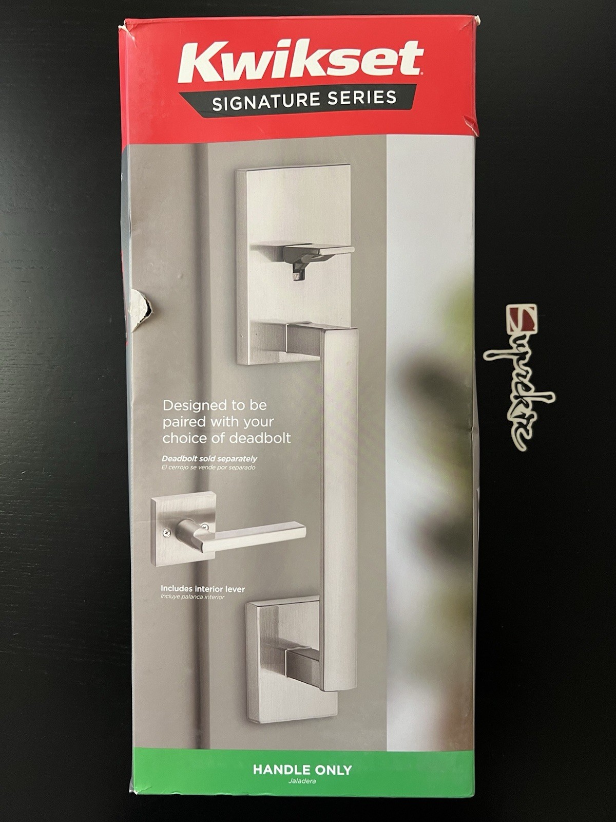 Kwikset San Clemente Satin Nickel Door Handleset & Halifax Square Handle