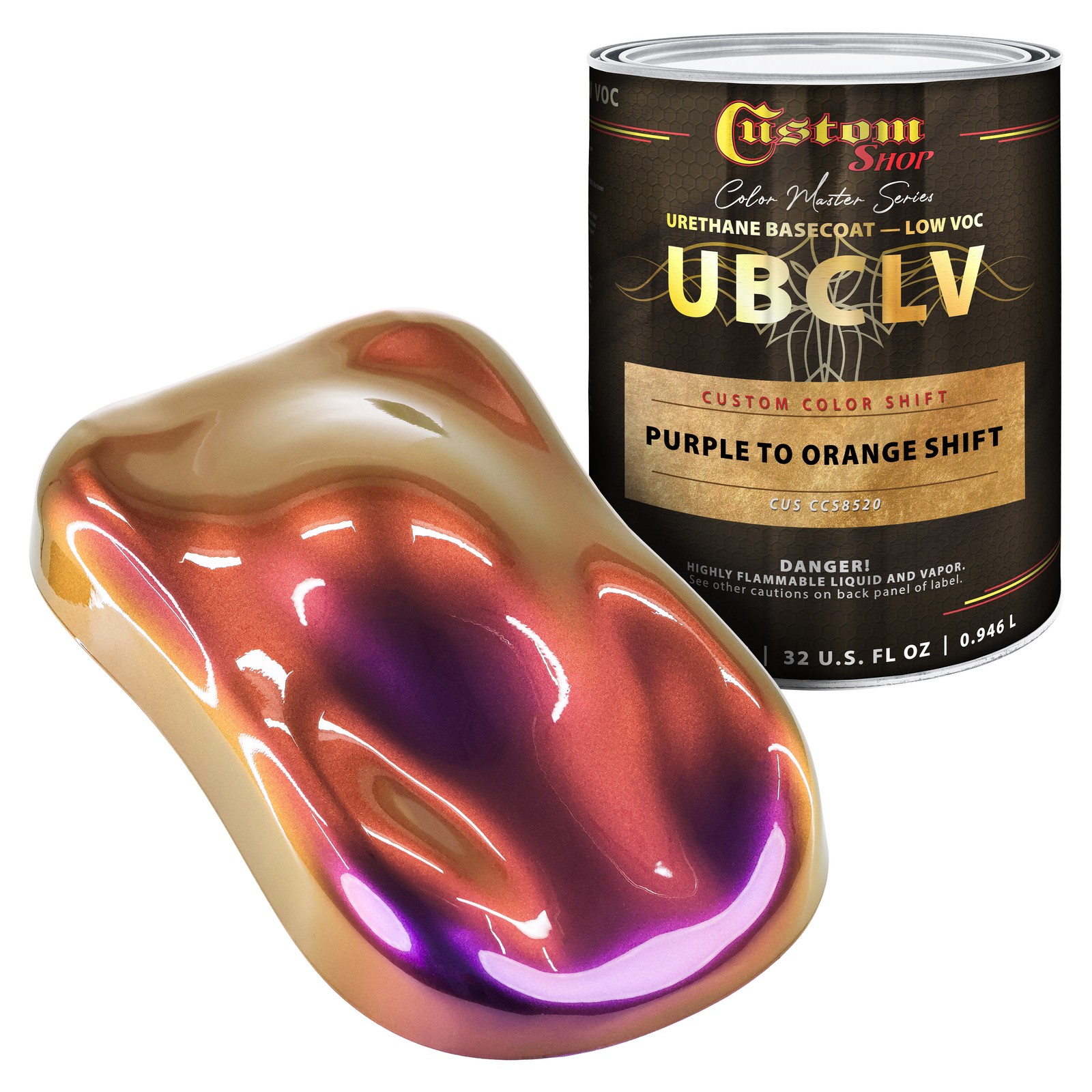 Custom Color Shift Automotive Paint - Purple to Orange Shifting Effect - Quart Custom Color Shift Automotive Paint - Purple to Orange Shifting Effect - Quart