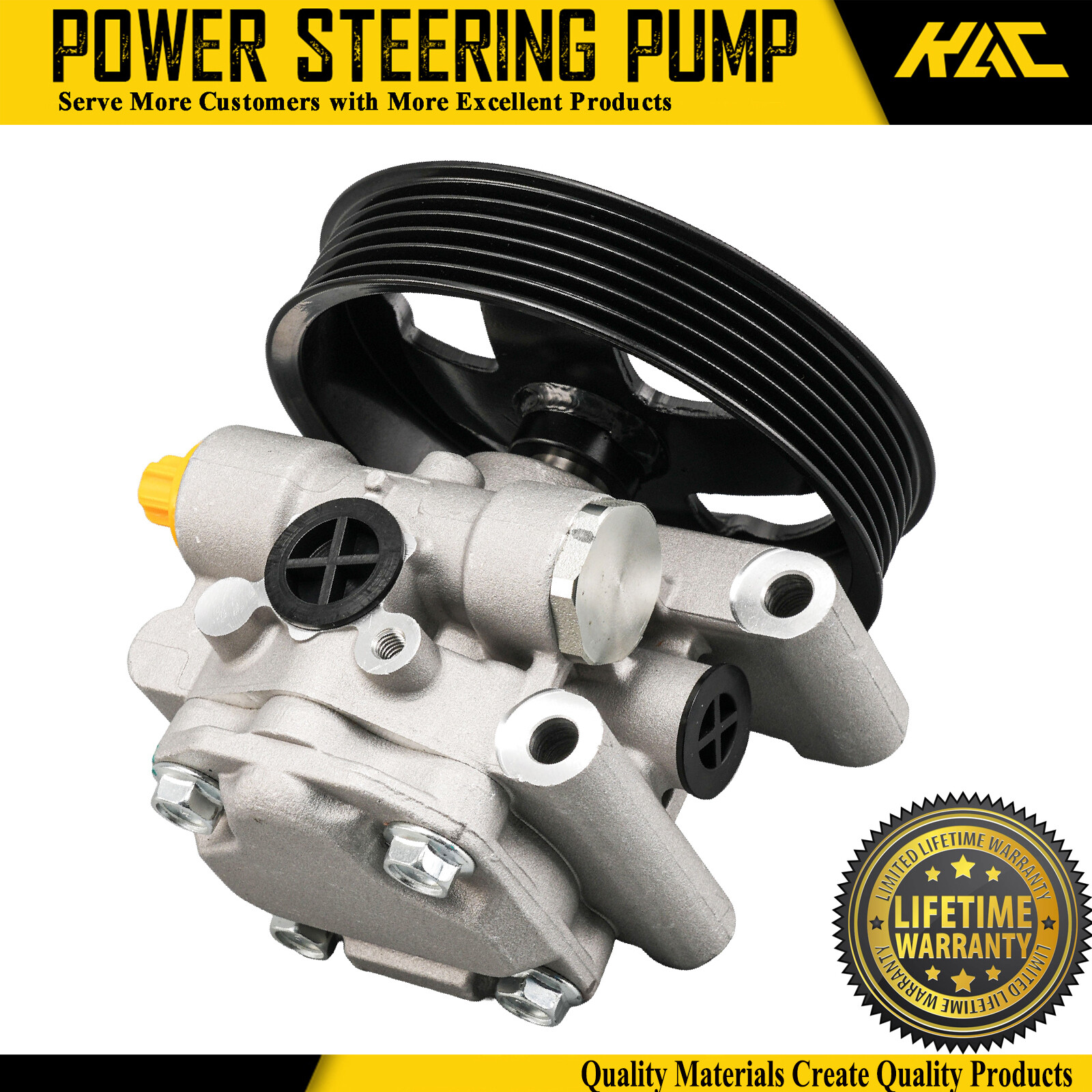New 20-2400 Power Steering Pump with Pulley for Lincoln Zephyr 2006 All Engine