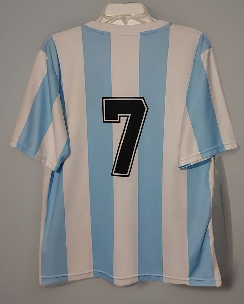 Argentina 1986 Rare Jorge Burruchaga #7 World Cup Jersey Argentina 1986 Rare Jorge Burruchaga #7 World Cup Jersey
