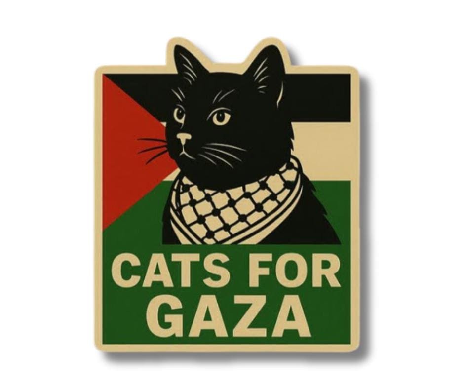 Cats for Gaza -Free Palestine Sticker Cats for Gaza -Free Palestine Sticker