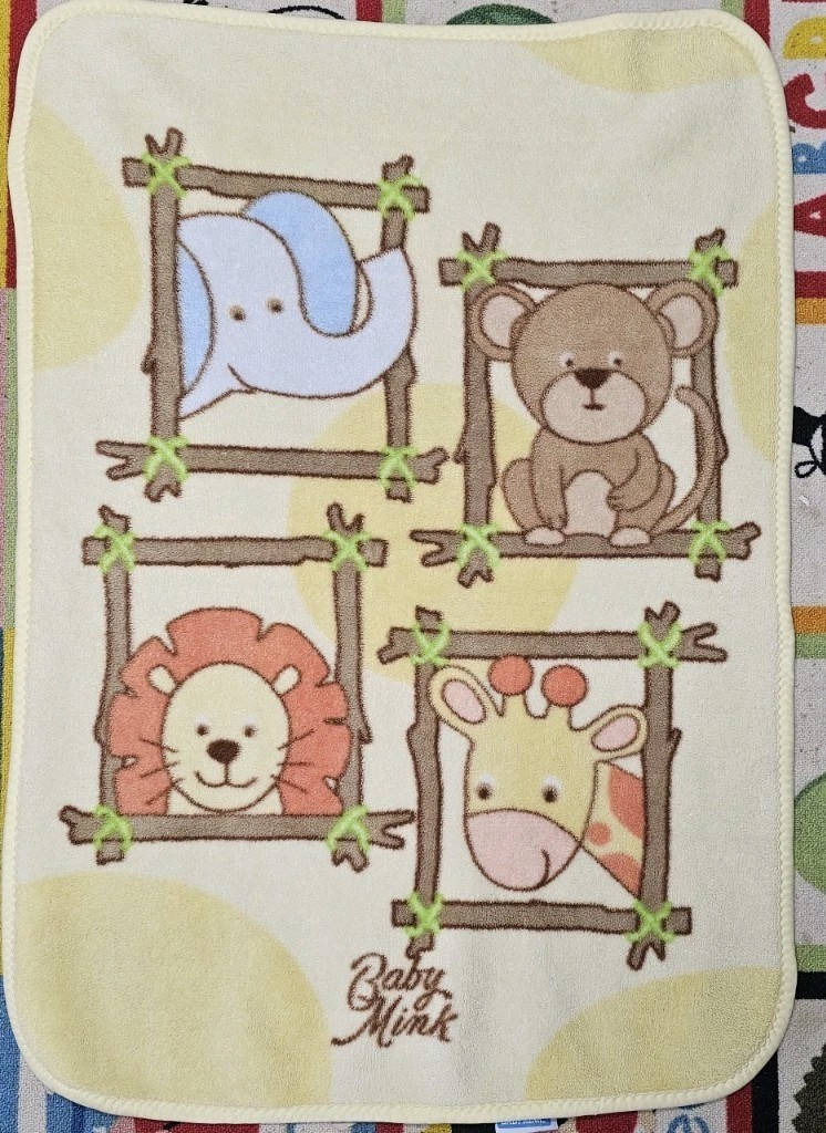Vintage World Of Baby Mink Jungle Theme Monkey Elefant Giraffe Vintage World Of Baby Mink Jungle Theme Monkey Elefant Giraffe
