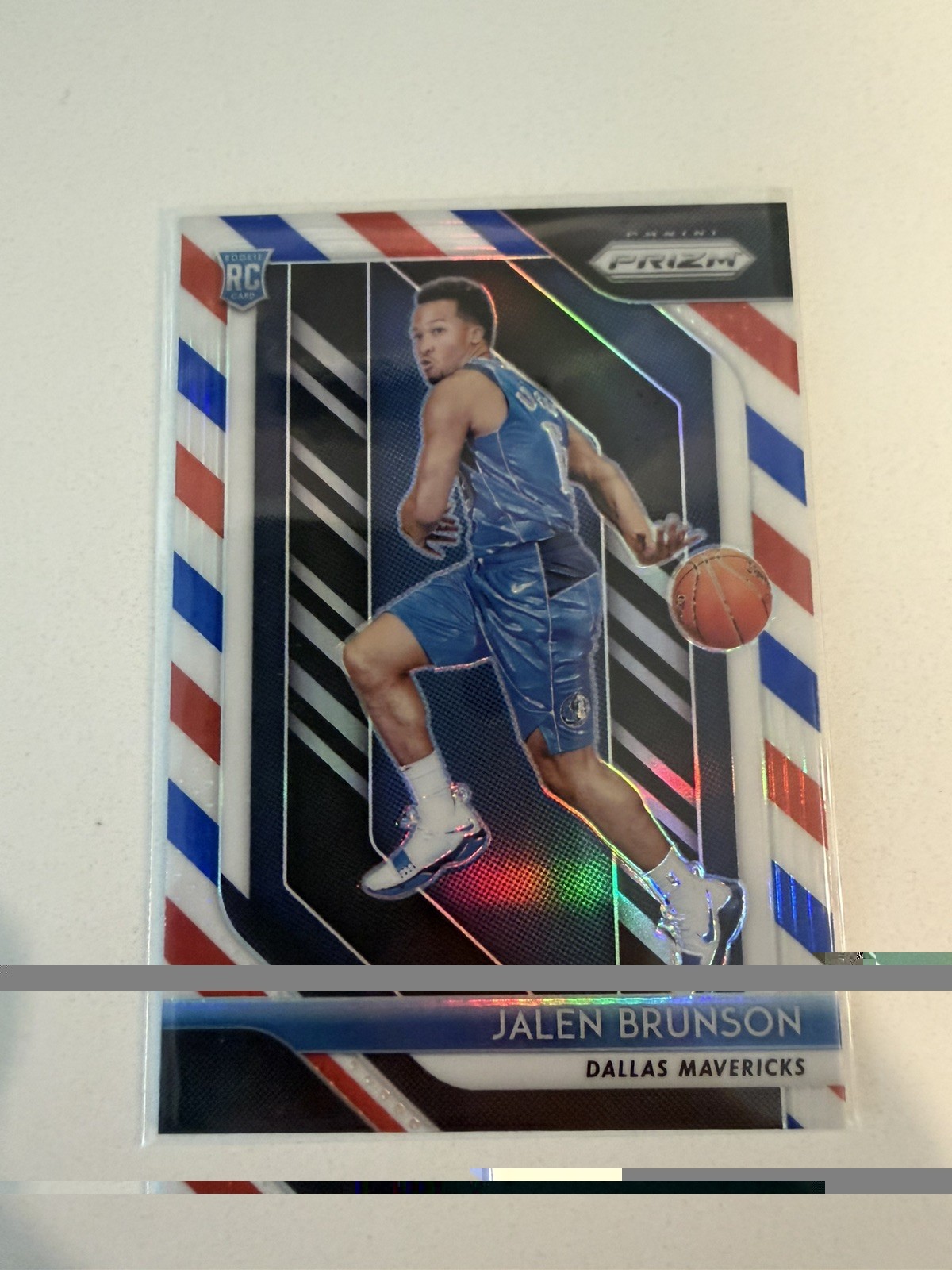 2018-19 Panini Prizm #250 Jalen Brunson Prizms Red White and Blue ROOKIE RC 2018-19 Panini Prizm #250 Jalen Brunson Prizms Red White and Blue ROOKIE RC