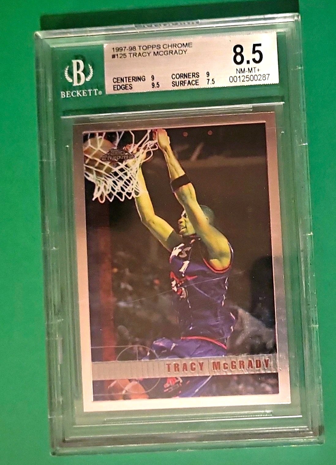 Topps 1997-98 Topps Chrome Tracy McGrady #125 Toronto Raptors Rookie RC