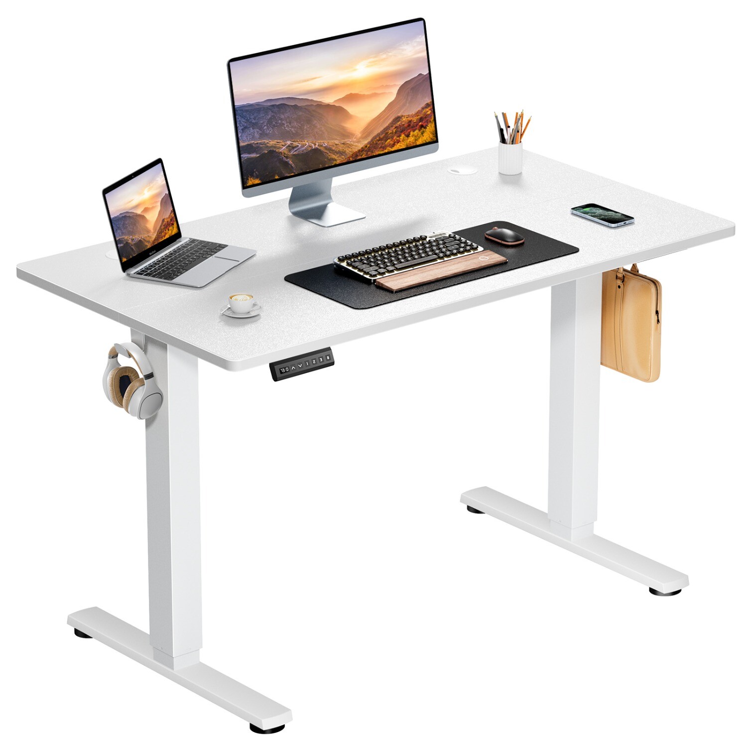 Electric Standing Desk - 40/48/55 x 24 inch Adjustable Sit to Stand Up Desk Electric Standing Desk - 40/48/55 x 24 inch Adjustable Sit to Stand Up Desk