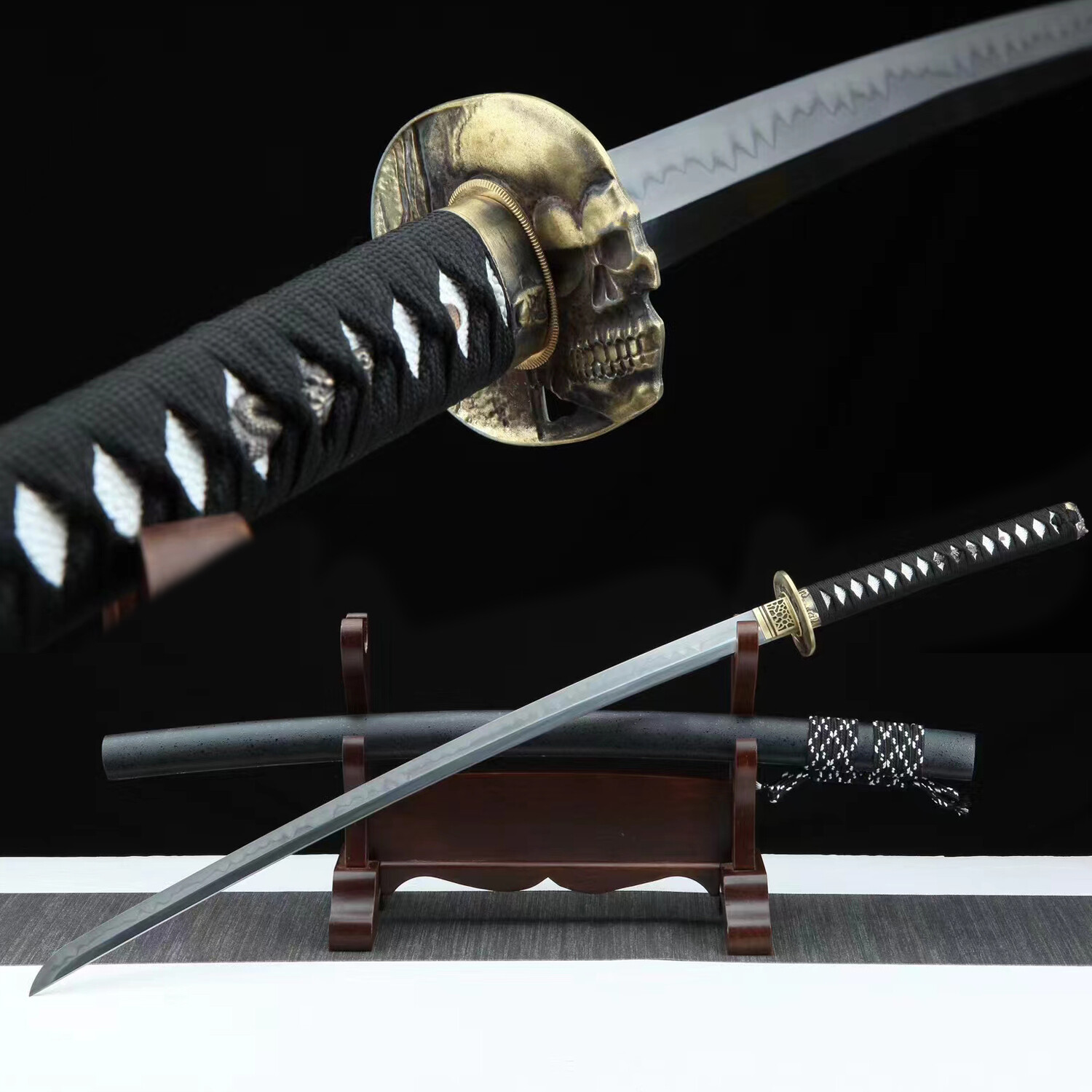 41\'\' Handmade Katana Japanese Samurai Sword T10 Steel Clay Tempered Razor Sharp